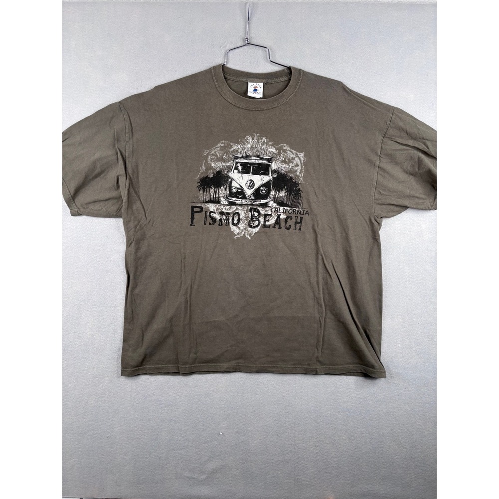 The Duck Company Pismo Beach California Van Graphic T-Shirt Olive Green XXL